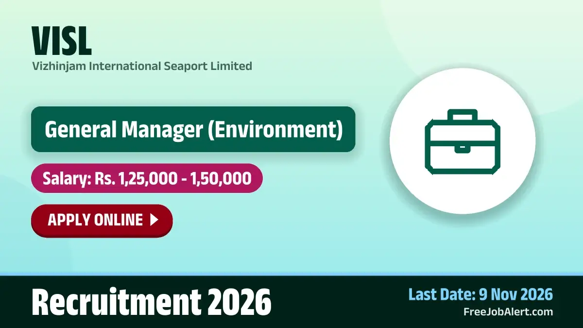 VISL General Manager Recruitment 2026 – Apply Online VISL General Manager Recruitment 2026 – Apply Online