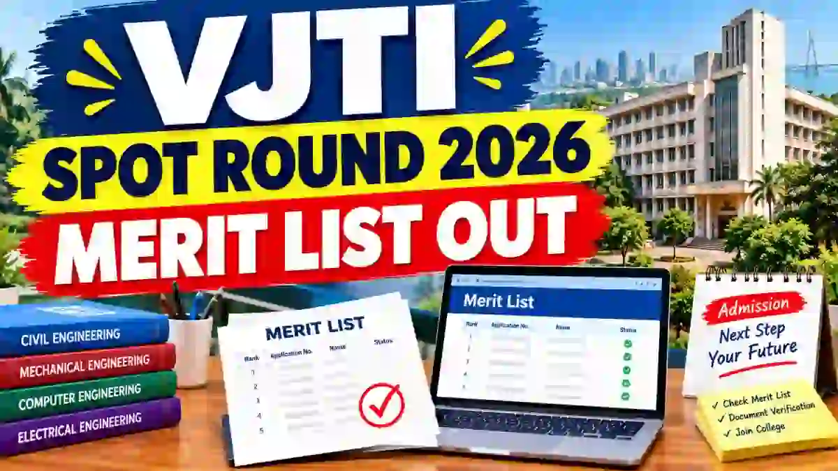 VJTI Spot Round Admission 2026 Merit List Out - Check Status Online @ vjti.ac.in