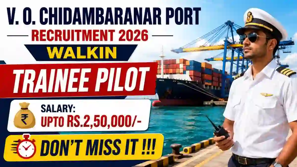 VOCPA Trainee Pilot Recruitment 2026 - Walkin