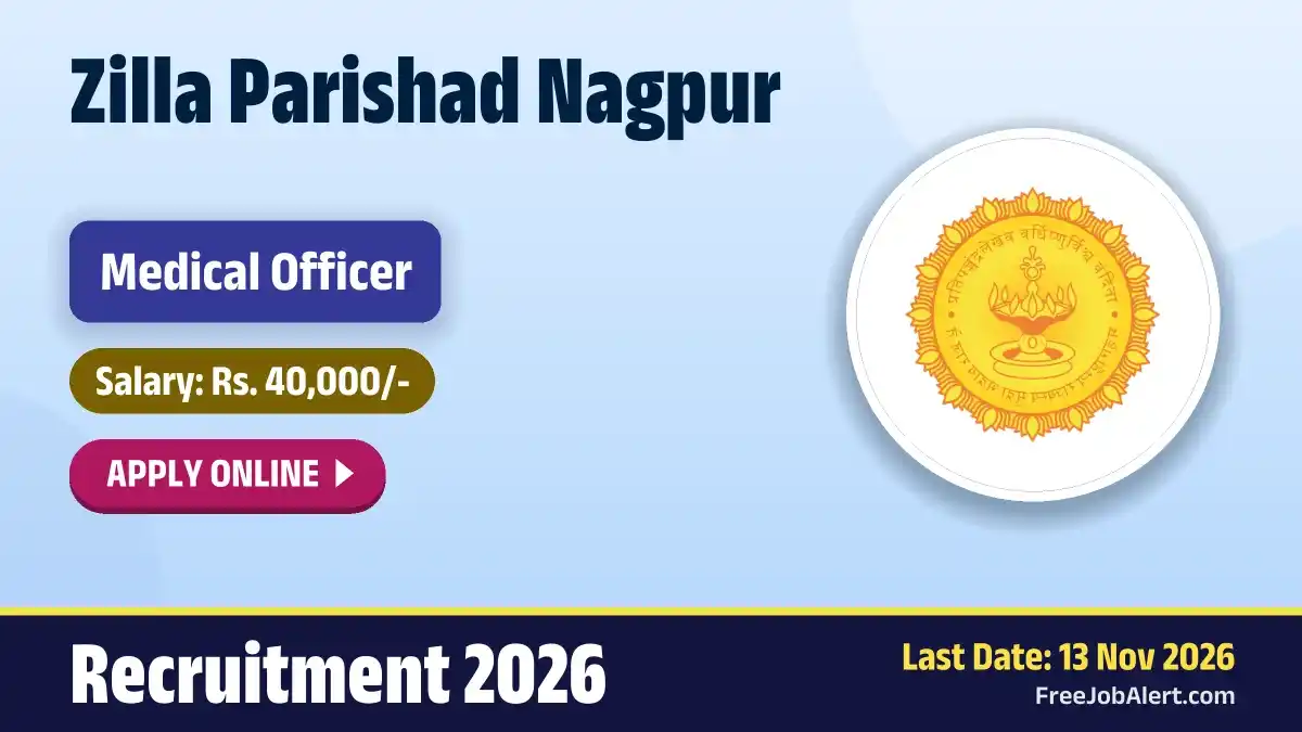 Zilla Parishad Nagpur Medical Officer Recruitment 2026 – Apply Online