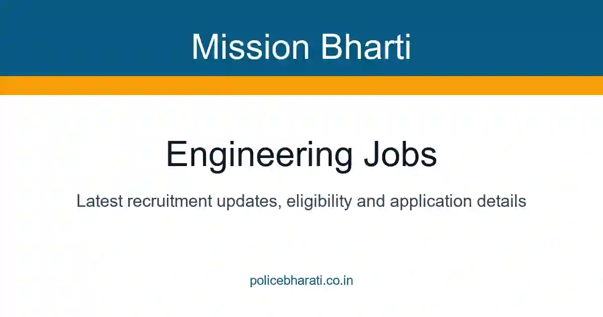 Engineering Jobs 2026 - महाराष्ट्रातील सर्व इंजिनिअरिंग जॉब्स येथे प्रकाशित Engineering Jobs 2026 - महाराष्ट्रातील सर्व इंजिनिअरिंग जॉब्स येथे प्रकाशित